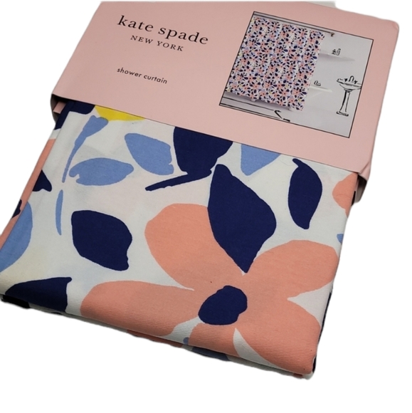 kate spade Bath New Kate Spade Pink Navy Blue White Forest Floral